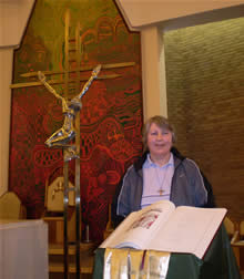 Angela Griffiths after Mass at Rite of Election