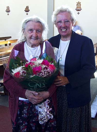 Mary Smith celebrating her 90th birthday