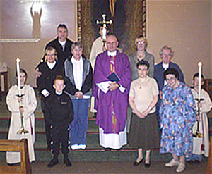Three candidates who were presented to the our Parish