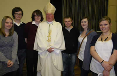 Six young people commissioned as readers of the word by Bishop Terence Drainey